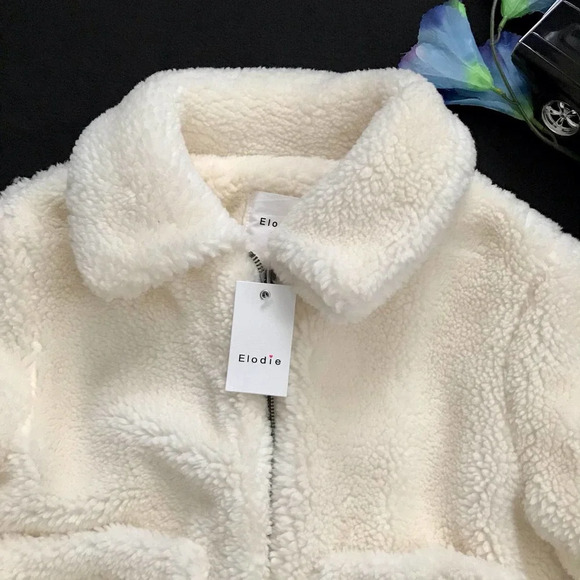 Elodie NWT Faux Shearling Spread Collar Jacket Girls Various - Picture 3 of 11